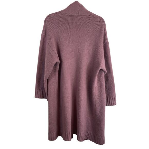Sablyn Kari 100% Cashmere Chunky Knit Shawl Collar Long Cardigan Sweater Rose XS - Picture 8 of 8